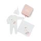 Allaboutthebump Personalised Pink Elephant Wreath Baby Gift Set with Hat, Blanket, Babygrow, and Ribbon Gift Box (9-12 Months Babygrow Hat Blanket & Box)