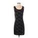Kensie Cocktail Dress - Shift: Black Marled Dresses - Women's Size Small