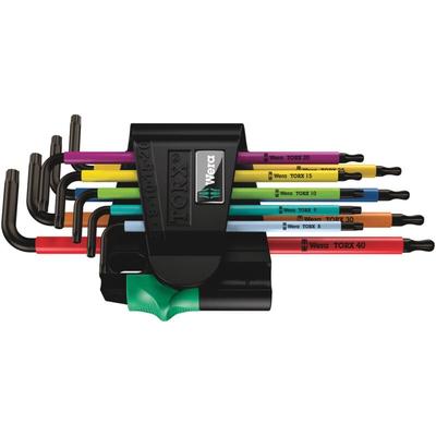 967 SPKL/9 Multicolour Innen-TORX, torx bo Winkelschraubendreher-Set 9teilig - Wera