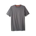 Men's Big & Tall Heavyweight Longer-Length Crewneck T-Shirt by Boulder Creek in Steel (Size 3XL)