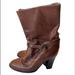 J. Crew Shoes | Brown Leather Heel Boots J.Crew (Made In Italy) | Color: Brown | Size: 10