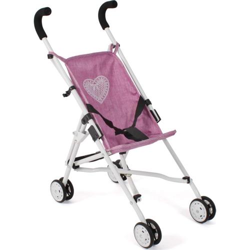 Mini-Puppenbuggy ROMA, Jeans pink pink Modell 1