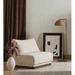 Slipper Chair - AllModern Naim 36.5" W Polyester Slipper Chair Polyester in Brown/White | 33.5 H x 36.5 W x 36.5 D in | Wayfair