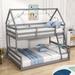 Kellen Twin Over Full Standard Bunk Bed by Harper Orchard in Gray | 75 H x 57 W x 79 D in | Wayfair 3D77B214C2834ED499CC5638595472AF