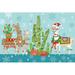 The Holiday Aisle® Lovely Llamas Christmas I Canvas, Cotton in Green | 12 H x 18 W x 1.25 D in | Wayfair 918296DB07E04B4791235ADC51289CFF