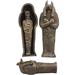 Bungalow Rose 3 Piece Egyptian God Of The Dead Anubis Figurine Set Resin in Brown/Gray | 5.5 H x 2.125 W x 2 D in | Wayfair