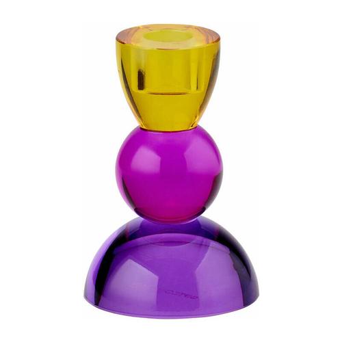 Gift Company Kerzenhalter Sari Kugel, Kerzenständer, Kristallglas, Orange, Pink, Lila, 12 cm,
