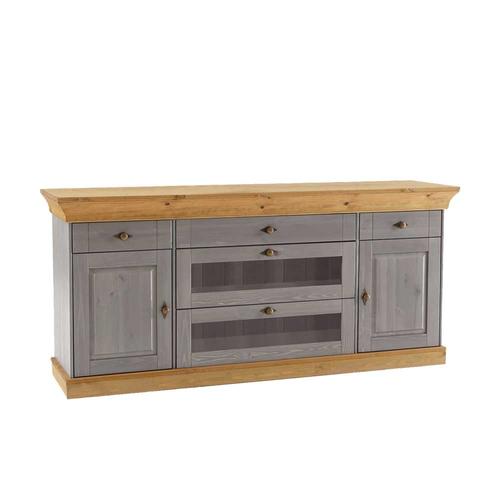 Esszimmer Sideboard in Grau Holz Kiefer teilmassiv