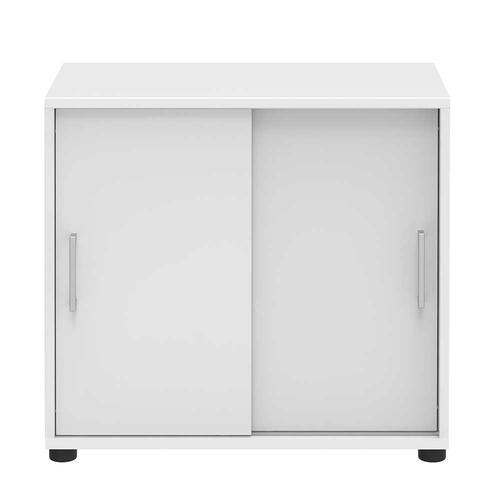 Schiebetüren Büroschrank in Weiß 80 cm