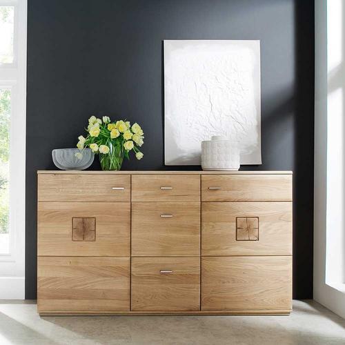 Wohnzimmer Sideboard aus Eiche Bianco 165 cm