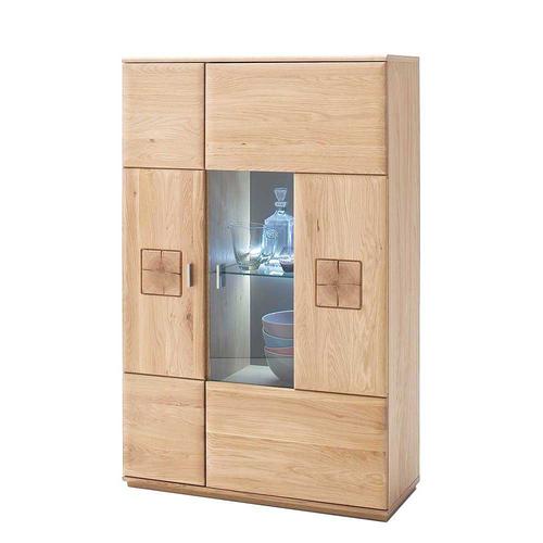 Wohnzimmer Highboard aus Eiche Glaseinsatz