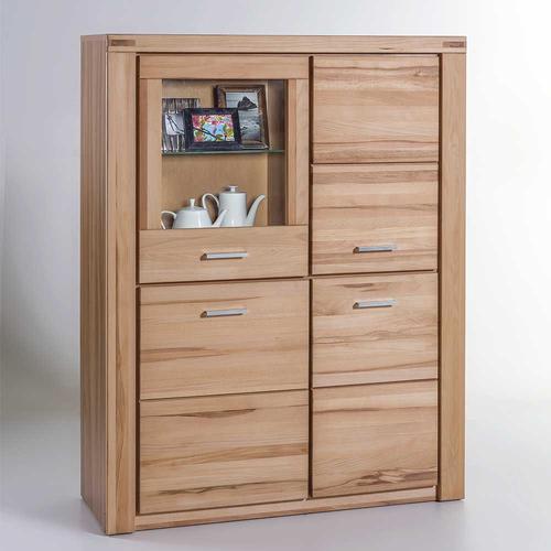 Esszimmer Highboard aus Kernbuche teilmassiv 140 cm hoch