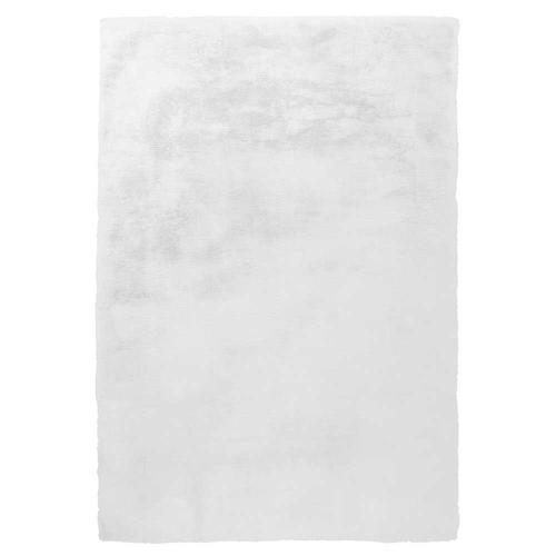 Teppich aus Kunstfell Weiß