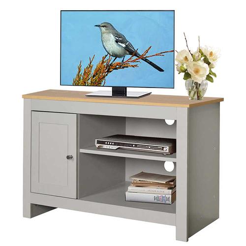 Fernseher Schrank in Grau und Eiche Optik 95 cm breit