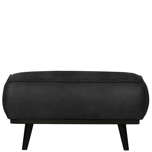 Couchhocker in Schwarz Kunstwildleder 80 cm breit