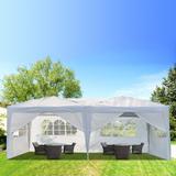 3 x 6m Four Windows Practical Waterproof Folding Tent, White