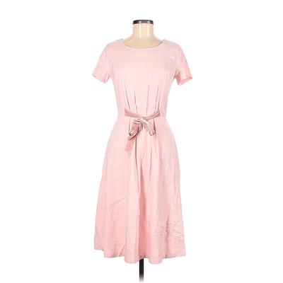 Gown Town Casual Dress - A-Line: Pink Solid Dresses - Used - Size Medium