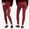 Free People Jeans | Free People Red Mocha Skinny Jeans Stretch Denim Womens Mid Rise Size 26 Short | Color: Red | Size: 26