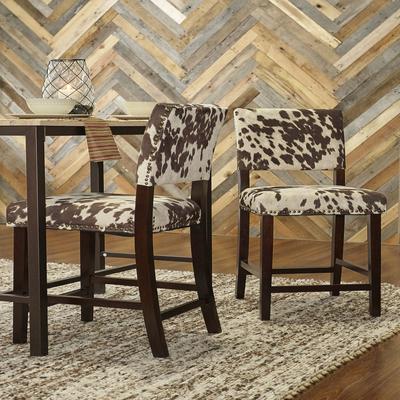 Cypress Counter Stool Udder Madness by Linon Home Décor in Brown