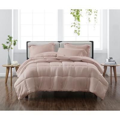 Heritage Solid Comforter Set by Cannon in Blush (S...