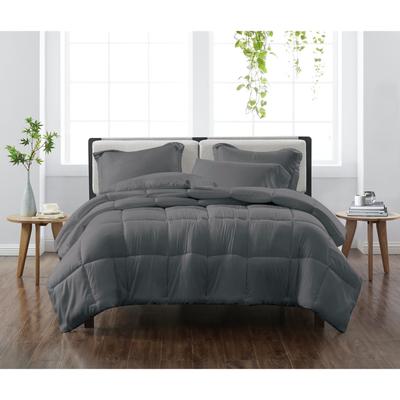 Heritage Solid Comforter Set by Cannon in Grey (Size TWIN)