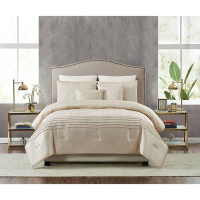Noelle Comforter Set by 5th Avenue Lux in Gold (Size KING)