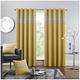 GC GAVENO CAVAILIA Luxury Blackout Eyelet Curtains With Matching Tie Backs, Diamante Black Out Thermal Ring Top Curtains For Living Room & Bedroom, 90" (Width) x 90" (Drop), Ochre