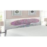 East Urban Home Tree of Life King Panel Headboard Upholstered/Metal/Polyester in Gray/Pink | 78.6 H x 83 W x 3 D in | Wayfair