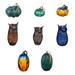 Evergreen Enterprises, Inc Pumpkins & Owls Figurine Glass in Blue/Green | 5.91 H x 6.69 W x 6.69 D in | Wayfair P2937002