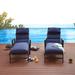 Alcott Hill® Paxson 68" Long Reclining Chaise Lounge Set w/ Cushion Metal | 35.4 H x 26.8 W x 68 D in | Outdoor Furniture | Wayfair