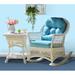 Bayou Breeze Baney Rocking Chair Cotton in Blue/Brown/Red | 39 H x 28 W x 30 D in | Wayfair 17961A8FE3CB42D89BC77804937F6C69