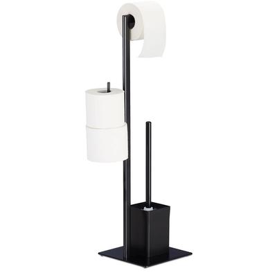 Wc Garnitur mit Toilettenpapierhalter, stehend, für Bad, hbt: 72 x 25 x 20 cm, Stand