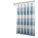 Latitude Run® Tarrance Striped Single Shower Curtain Polyester in Gray/Blue | 72 H x 70 W in | Wayfair 7E68B7A236DB40A798FA9361340F5DE1