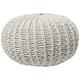 Pouf en coton beige 50 x 35 cm II