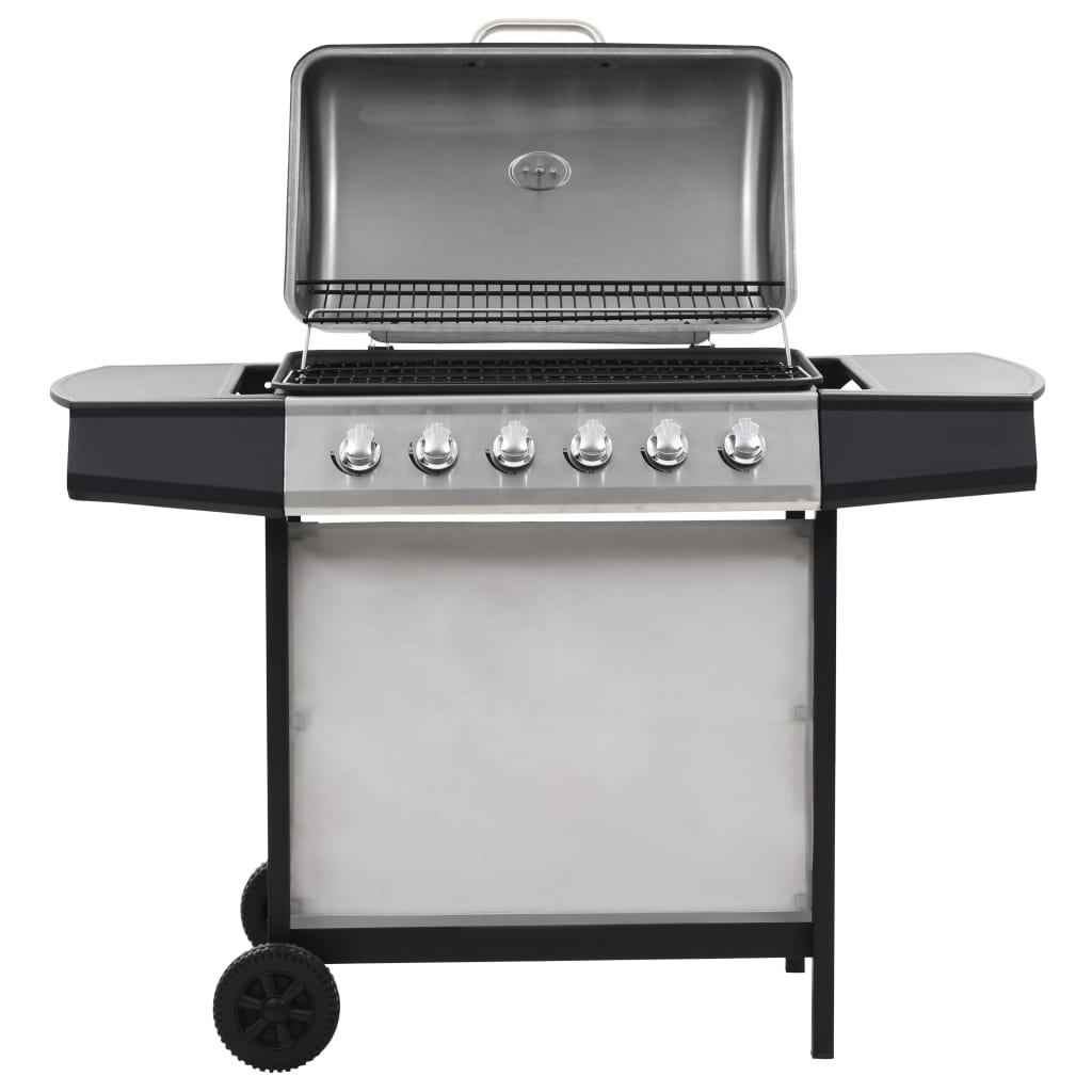 vidaXL Gasgrill mit 6 Flammen Edelstahl Silbern Image
