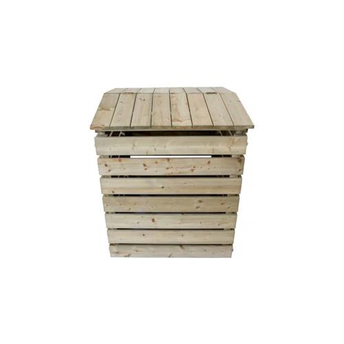 Komposter aus Holz mit Deckel, Kompostierer, Holzkomposter