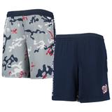 Youth Navy Washington Nationals Camo Newsies Active Shorts