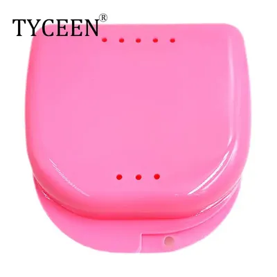 50pcs Denture Tray Box Dental Orthodontic Retainer Box Case Plastic Teeth Container Denture Box