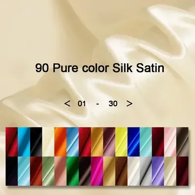Skin-friendly Soft 100%Mulberry Silk Crepe Satin Fabric for Dress Width 114cm Cloth for DIY Sewing