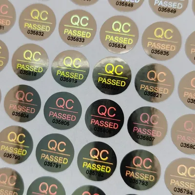 2000 Pcs 10mmX10mm Holographic Security Stickers Tamper Proof Warranty QC PASSED VOID Label Custom