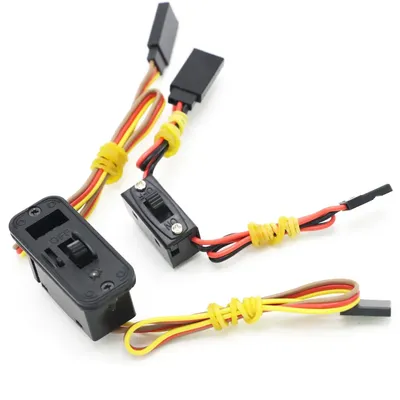 RC Switch Connectors Heavy Duty RC Switch with LED Display JR RC On Off Connectors Accessory for