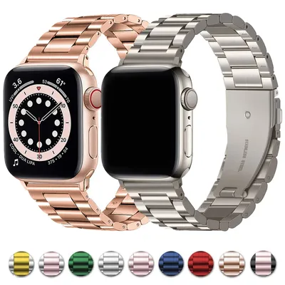 Stainless Steel Strap for Apple Watch Band 46mm 49mm 40/44mm 42mm 41m/45mm Metal Bracelet IWatch