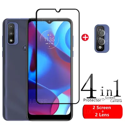 4-in-1 For Motorola Moto G Pure Glass For Moto G Pure Tempered Glass Full Gover 9H Screen Protector