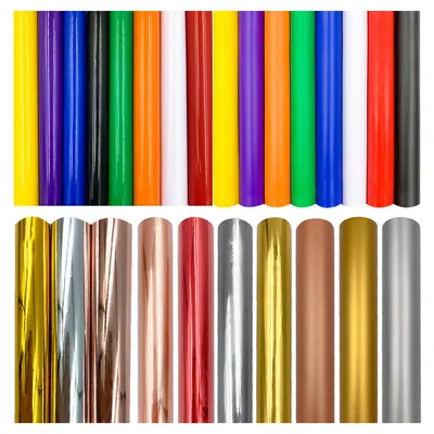 Permanent Adhesive Vinyl Matte Metal Colors Vinyl Sheets for Christmas Halloween Party Home