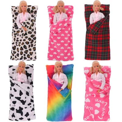 30cm&11.8Inch Doll Christmas Doll Clothes Sleeping Bags Plush Pajamas Accessories Doll Clothes 1/6