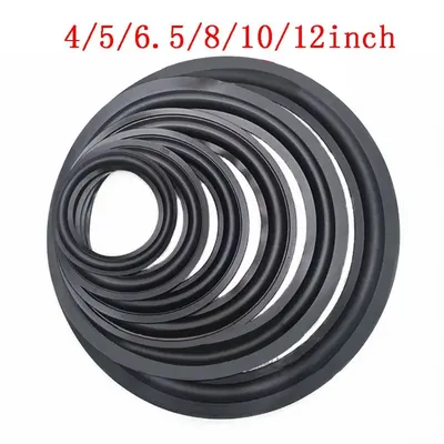 4/5/6.5/8/10/12" Elastic Rubber Ring Speaker Suspensions Surround Repair Woofer Edge
