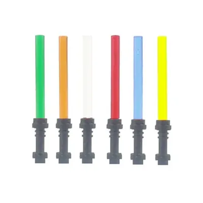 Brick Parts Movie Figure Cloak Weapon Lightsaber Blade with Black Hilt Straight SW Character Classic