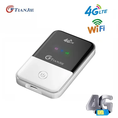 TIANJIE 4G Lte Pocket Wifi Router Car Mobile Hotspot Wireless Broadband Mifi Unlocked Modem With Sim
