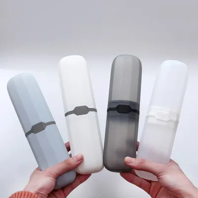 Travel Portable Toothbrush Toothpaste Holder Storage Box Case Pencil Container Cup Bathroom