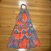 Jessica Simpson Dresses | Jessica Simpson Cotton Halter Dress With Pockets And Geometric Print | Color: Blue/Orange | Size: 2